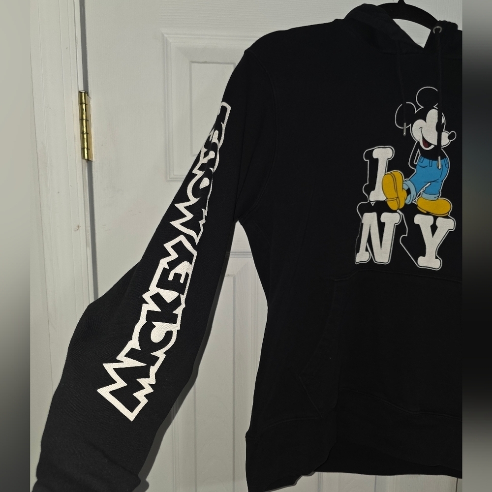 Levi's Hoodie | Mickey Mouse "I ❤️ NY" | Black Graphic Hoodie for Women - Picture 2 of 4